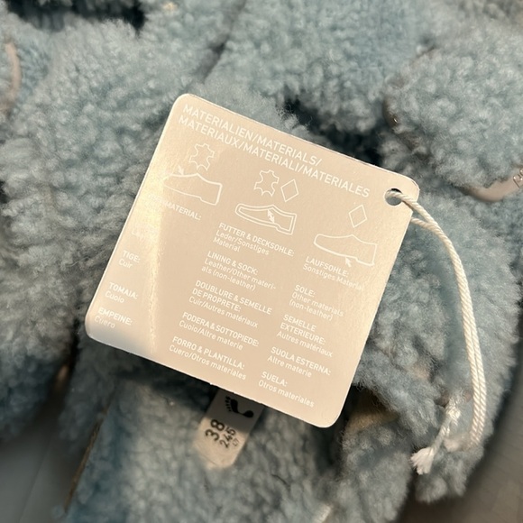 Birkenstock Arizona Big Buckle Genuine Shearling Sandal Blue Faded Aqua NEW 38 - Picture 7 of 10